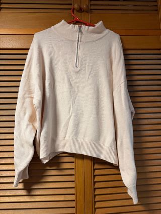 Jersey Shein rosa con cremallera