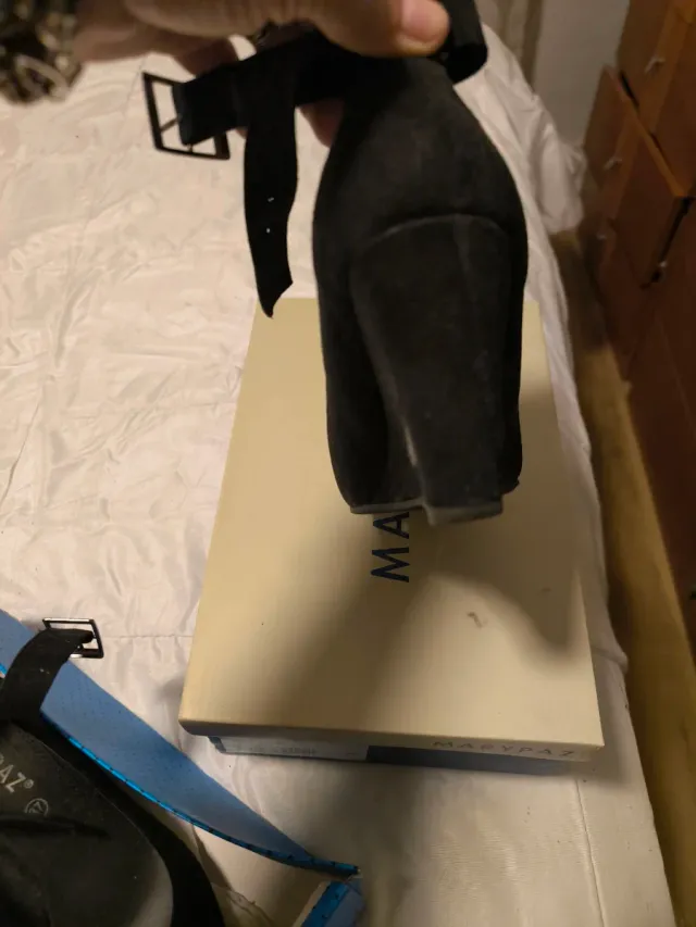 Zapatos Marypaz ante cuña negros talla 37