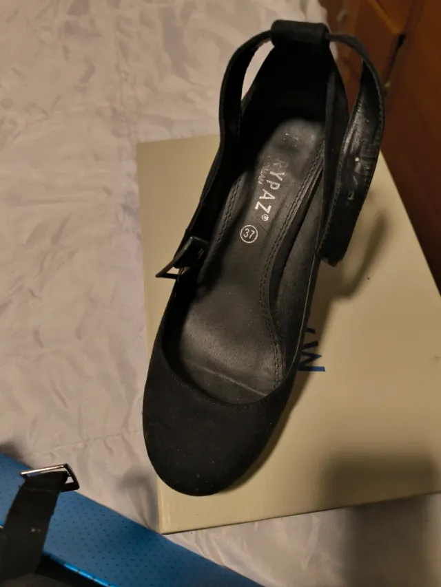 Zapatos Marypaz ante cuña negros talla 37