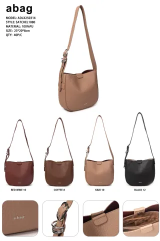 Bolso hombro bandolera Ecopiel Negro