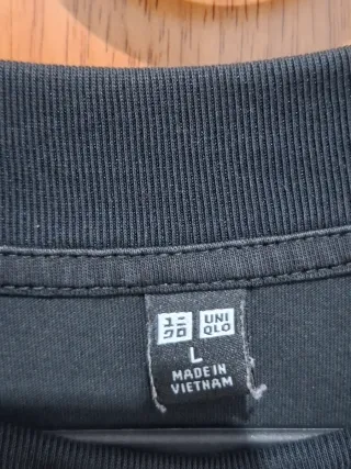 Camiseta algodón AIRism Uniqlo color negro
