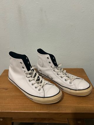 Converse All Stars Charol Blancas Talla 44.5