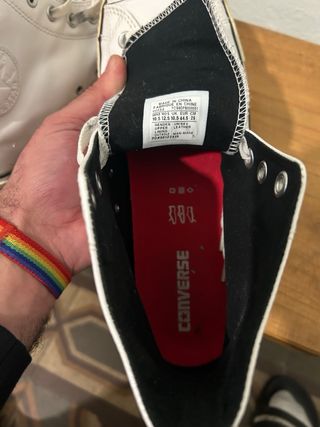 Converse All Stars Charol Blancas Talla 44.5