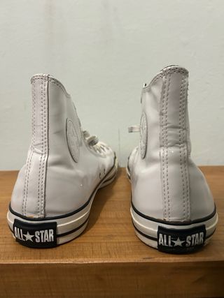 Converse All Stars Charol Blancas Talla 44.5