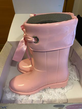 Botas de agua para niña color rosa