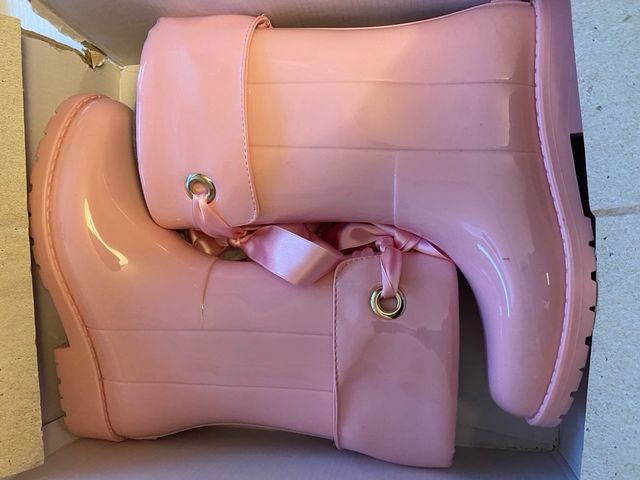 Botas de agua para niña color rosa