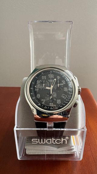 Reloj Swatch Irony Cronógrafo Negro/Plata