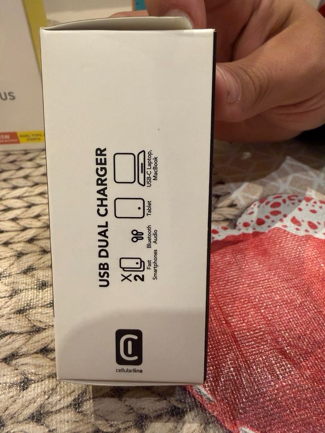 Cargador Cellularline 65W USB Dual