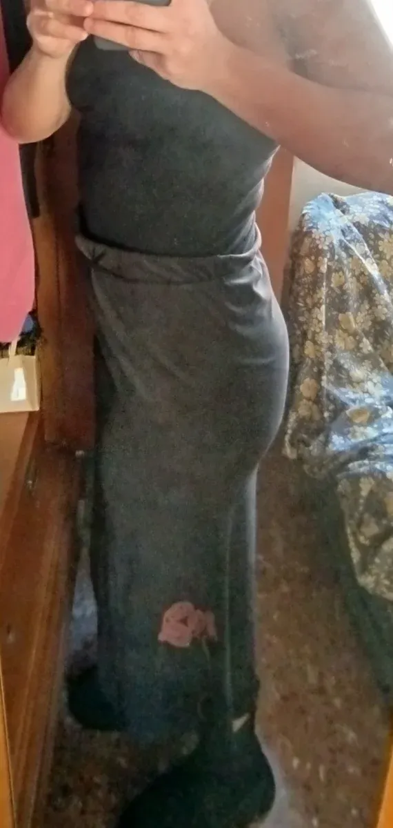 Falda larga negra talla XL