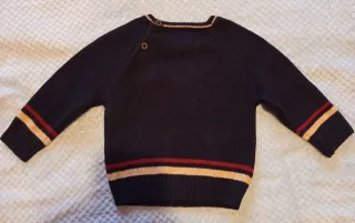 Maglione bimbo blu con logo