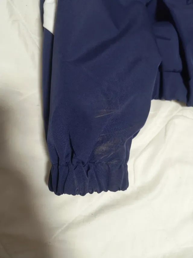 Chaqueta vintage azul y blanco