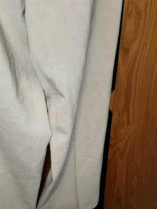 Pantalón Clásico Recto de Color Crudo  Beige ESP