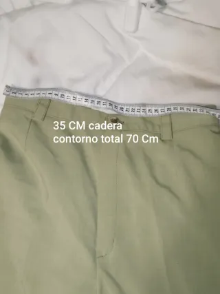 Pantalón Clásico Recto de Color Crudo  Beige ESP