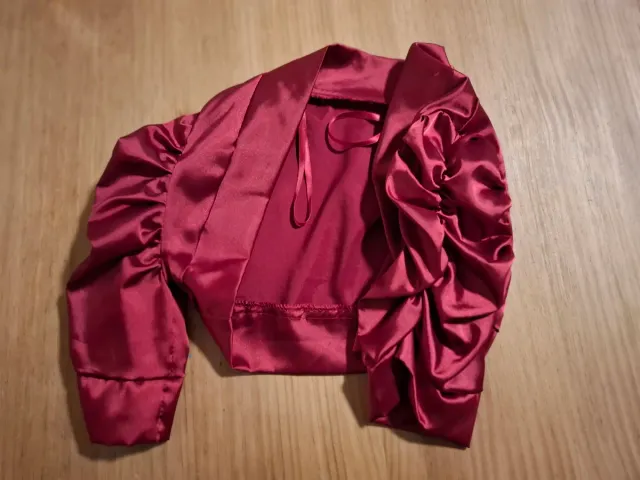 BOLERO DE FIESTA SATÍN ROJO