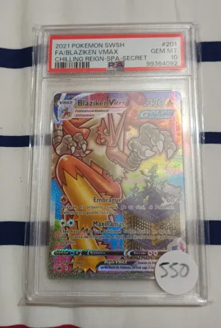 Carta Pokémon Blaziken VMAX FA 201 Gem Mt 10