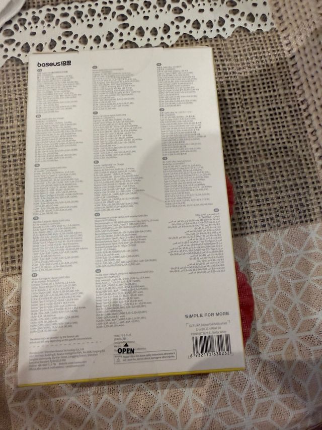 Cargador Baseus 65W Triple Puerto USB-C