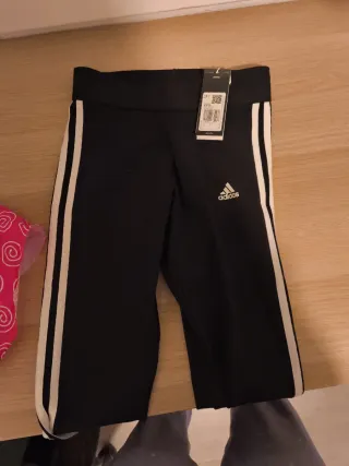 Mallas Adidas 3 Rayas Negras Mujer