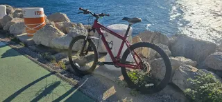 Bicicleta de montaña roja