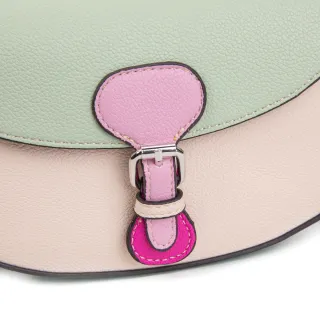 Bandolera ecopiel naranja y rosa