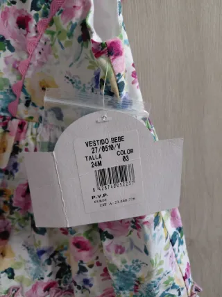 Vestido de fiesta floral 24 meses