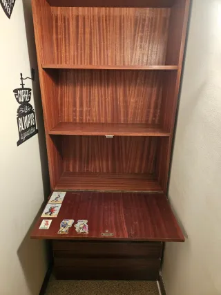 Estantería escritorio y cajonera madera