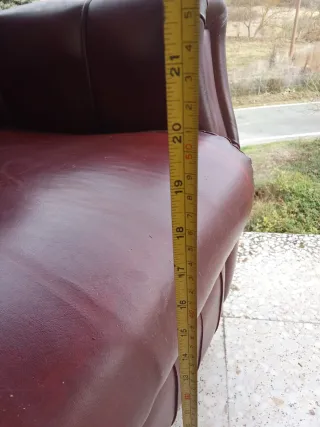 Sofá Vintage Piel Rojo