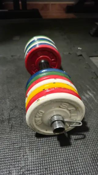 Manubri da 7kg con dischi da 0,5kg