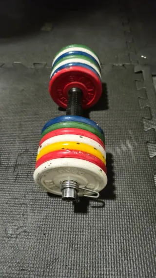 Manubri da 7kg con dischi da 0,5kg