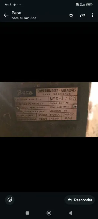 Caldera mixta leña/gasoil marca Roca