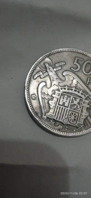2 Monedas 50 Pesetas 1957 Estrella 58 y 59