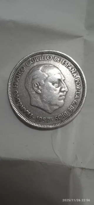 2 Monedas 50 Pesetas 1957 Estrella 58 y 59