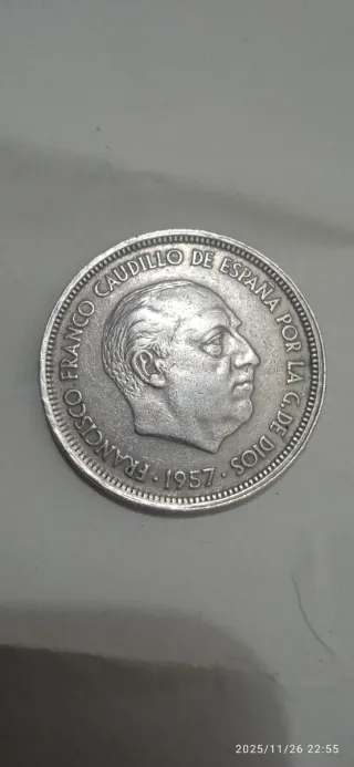 2 Monedas 50 Pesetas 1957 Estrella 58 y 59