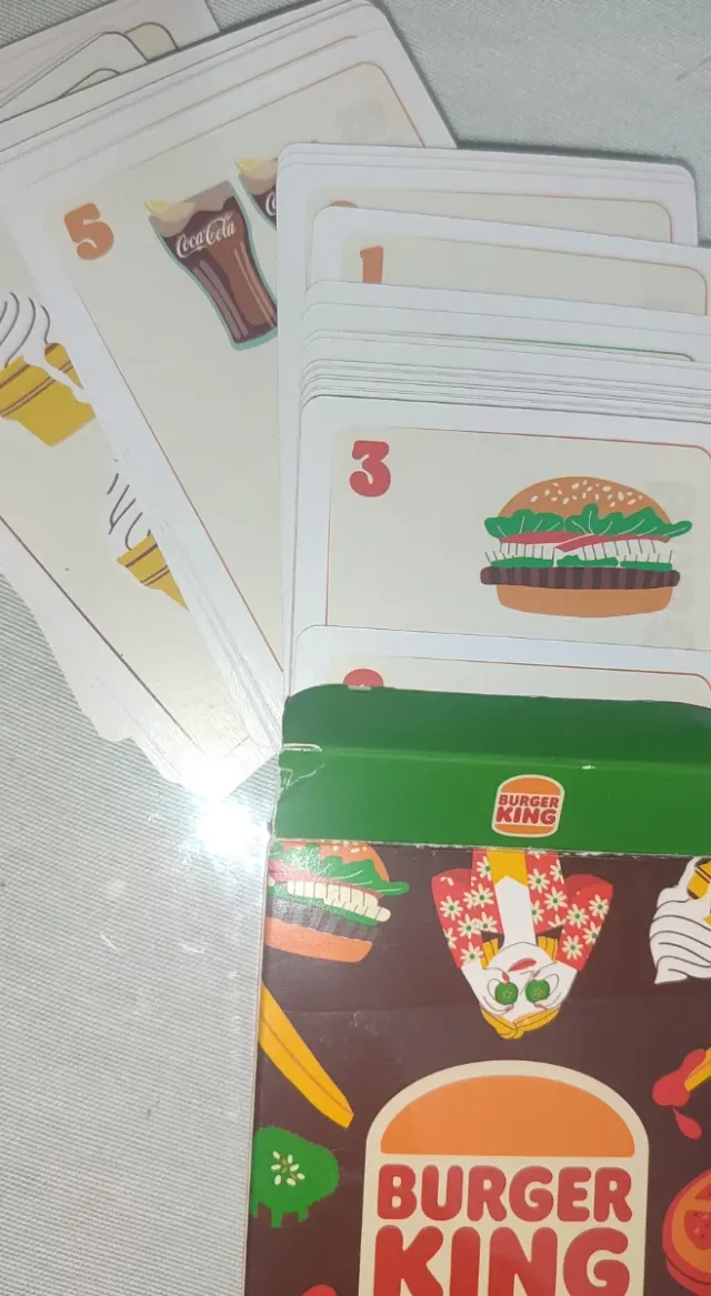 Juego de cartas Burger King