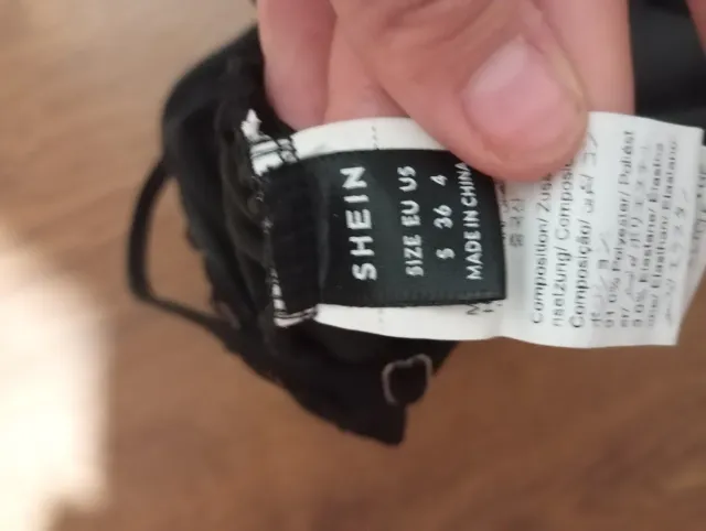 Top corto negro talla S