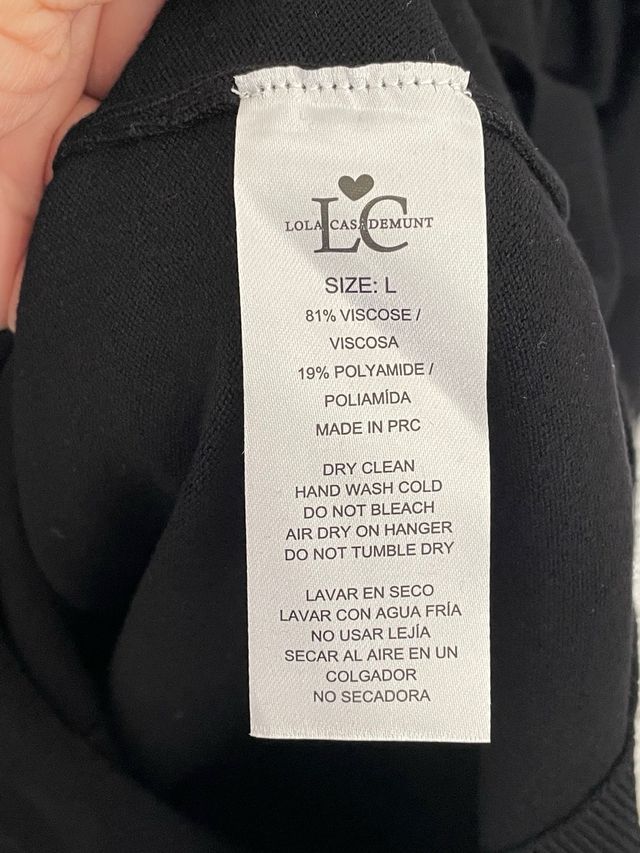 Vestido punto Lola Casademunt negro