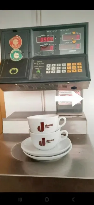 Set 2 Tazze e 2 piattini porcellana cappuccino Dan