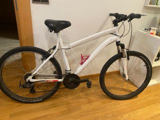 Bicicleta de montaña blanca
