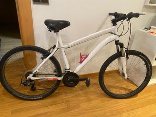 Bicicleta de montaña blanca
