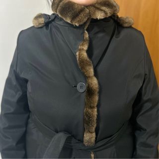 Cappotto con pelliccia Made in italy taglia L