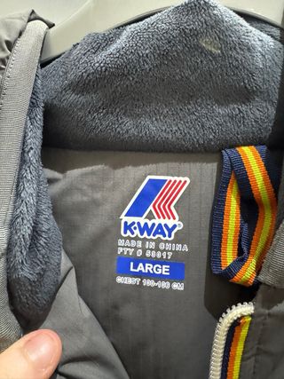 Giubbino K-Way Grigio interno marmotta nuovo