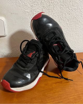 Nike Air Jordan 11 Negro/Rojo las Originales