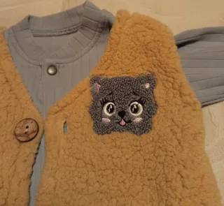 Tuta neonato/a cotone con gilet