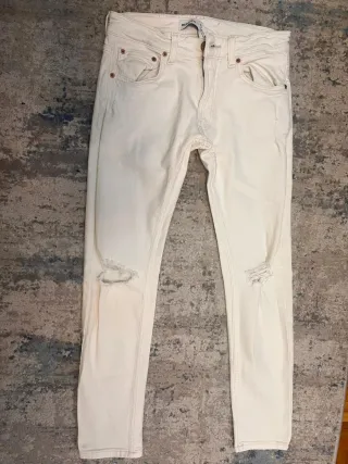Pantalón vaquero blanco