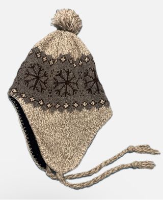 Gorro Vintage Anos 90 Bege e Castanho