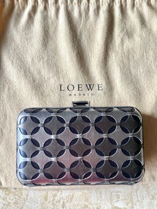 Bolso Joya Troquelado Loewe Negro/Plata