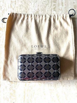 Bolso Joya Troquelado Loewe Negro/Plata