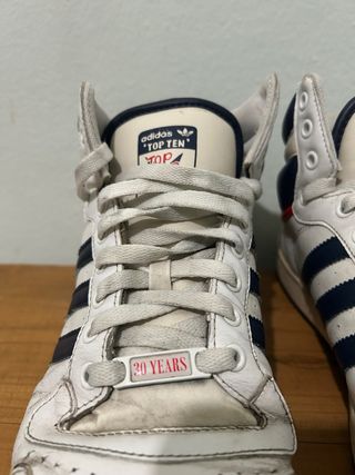 Adidas Top Ten Hi Top Sneakers Blancas y Azules
