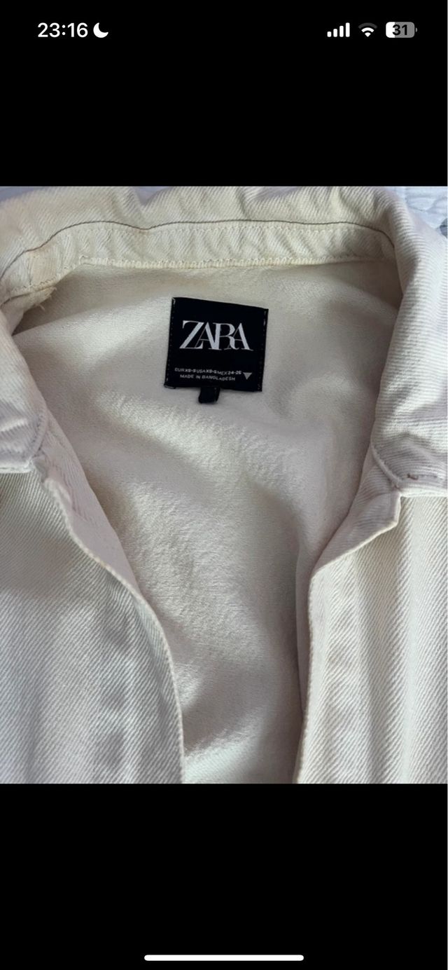 Sobrecamisa oversize Zara Beige Talla Única