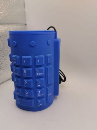 Teclado Flexible Silicona USB Azul Enrollable