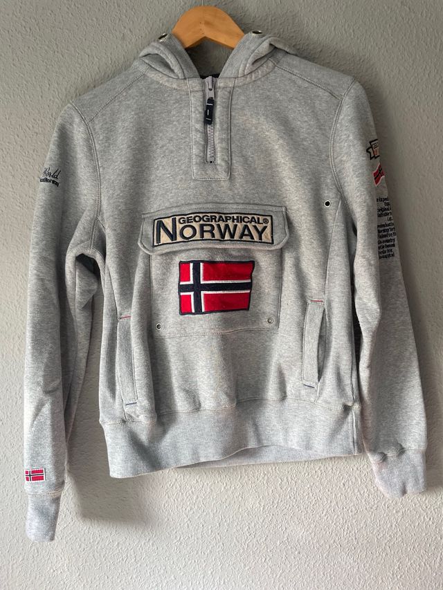 Sudadera Geographical Norway Gris